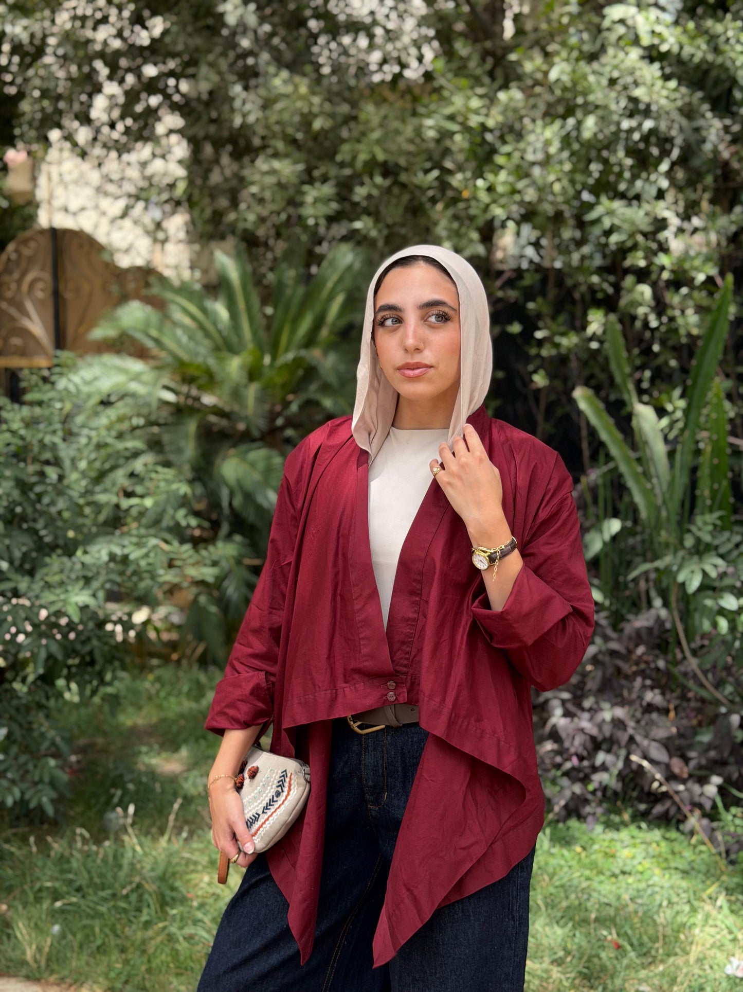 Burgundy Edgy Shirt