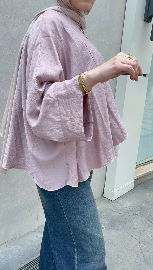 Pink lavender flowy blouse