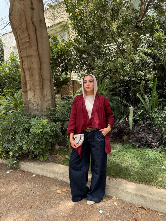 Burgundy Edgy Shirt