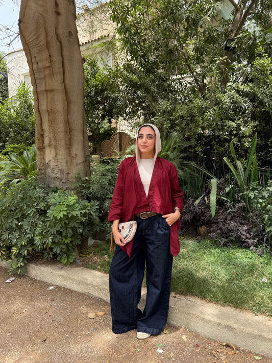 Burgundy Edgy Shirt