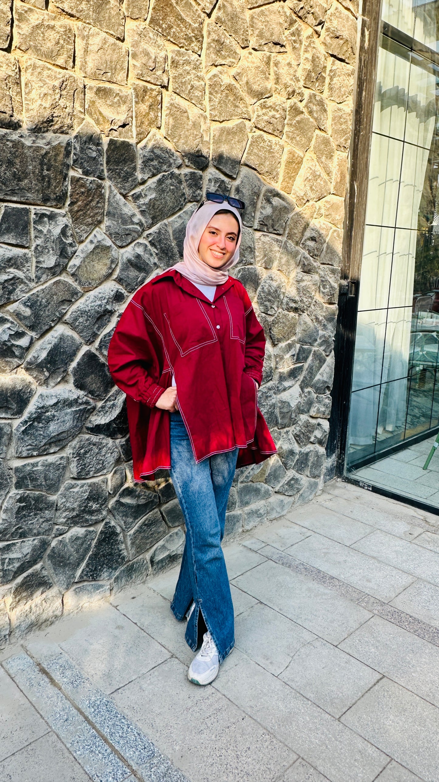 Burgundy Cloudy Blouse