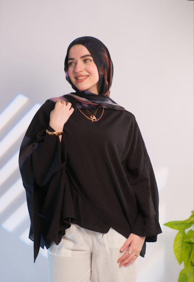Black Flowy Blouse